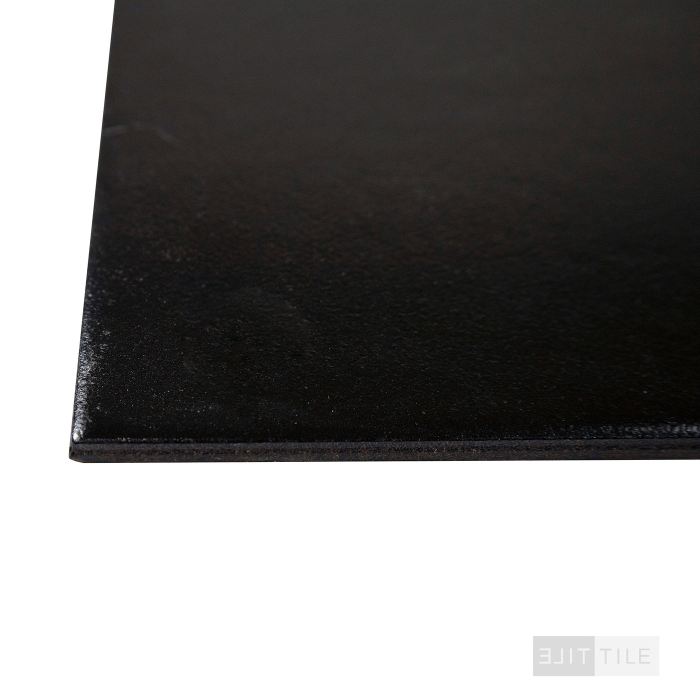 PRIME CERAMIC TILE 12X12 2011 BLACK MATTE PRIMARY CORNER SHOT