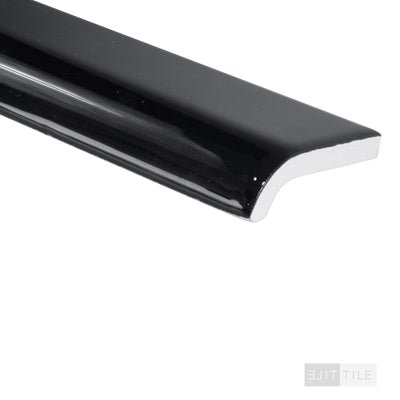 Color Wheel Classic Ceramic Radius Bullnose 2X6 K111 Black