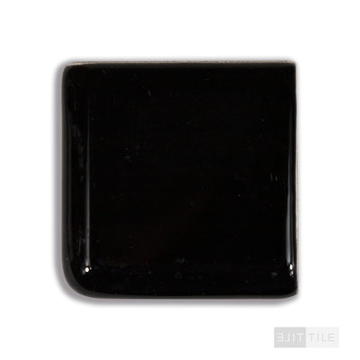 Color Wheel Classic Ceramic Bullnose Corner 2X2 K111 Black Glossy