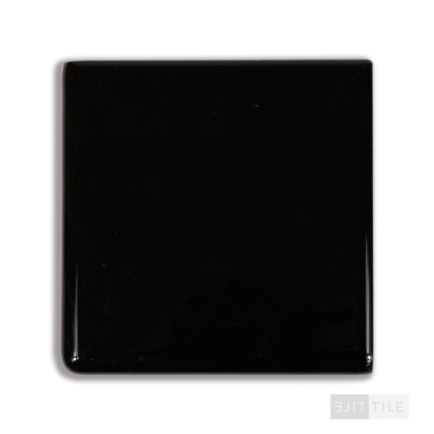 Color Wheel Classic Ceramic Bullnose Corner 4-1/4X4-1/4 K111 Black Glossy