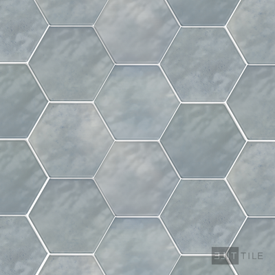 Mesmerist Ceramic Wall Tile 4" Hex Whimsy Glossy