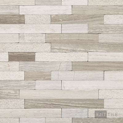 Minute Mosaix Natural Stone Mosaic 12X12 Chenille White