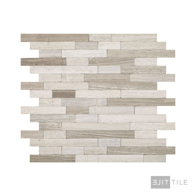 Minute Mosaix Natural Stone Mosaic 12X12 Chenille White