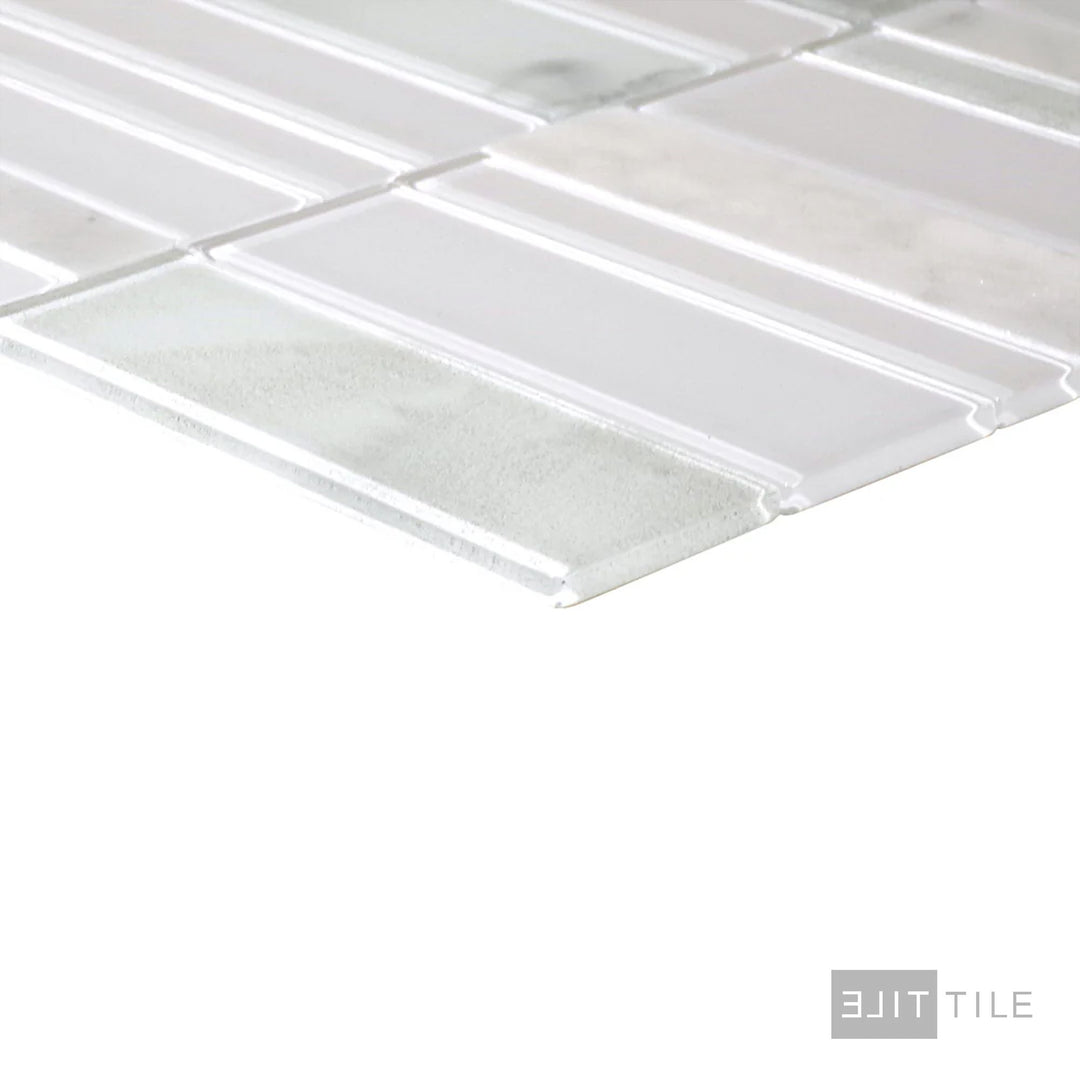 Simplystick Mosaix 4 Natural Stone Mosaic 12X11 Stormy Mist And