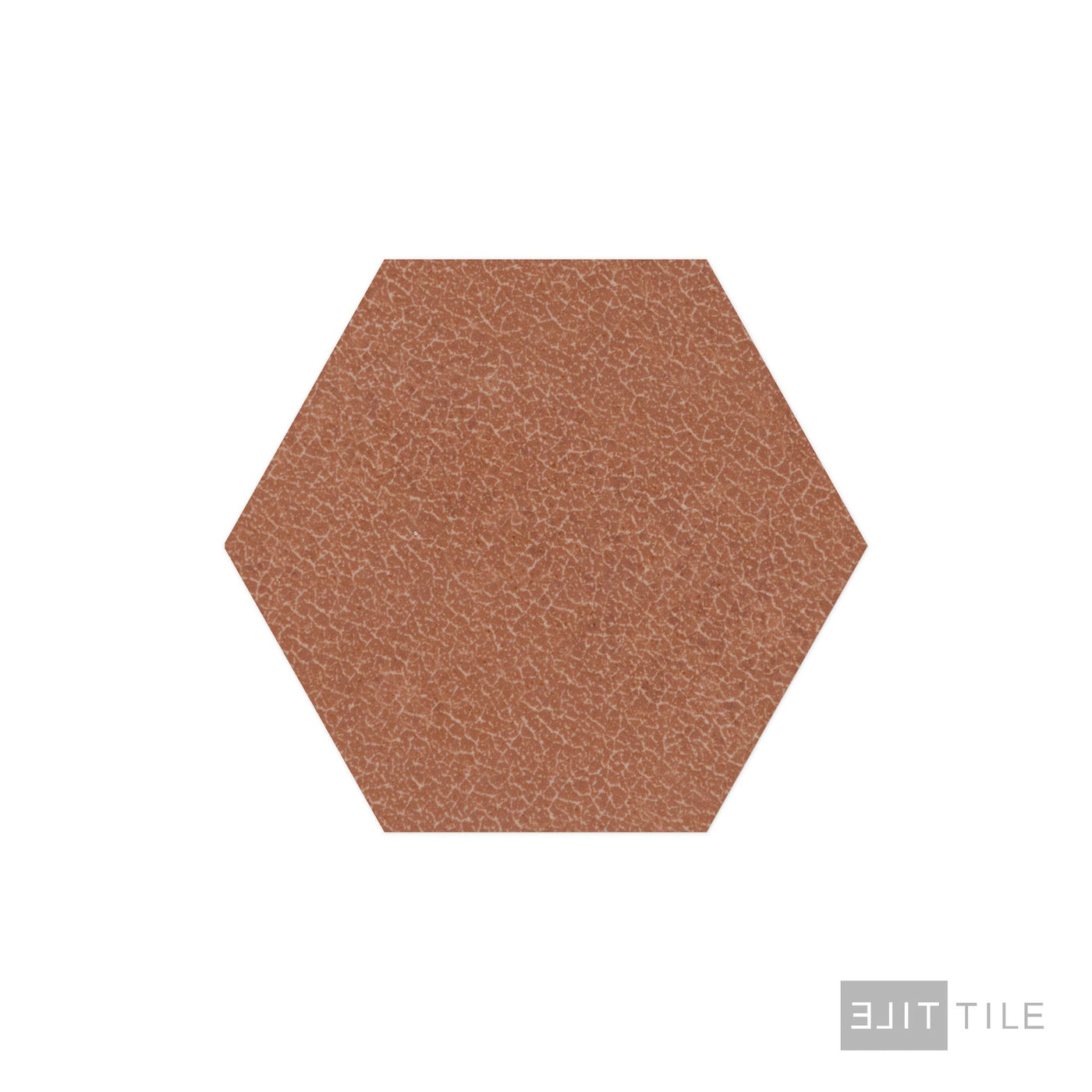 Inyo Floor Tile 8" Hex Ember Satin