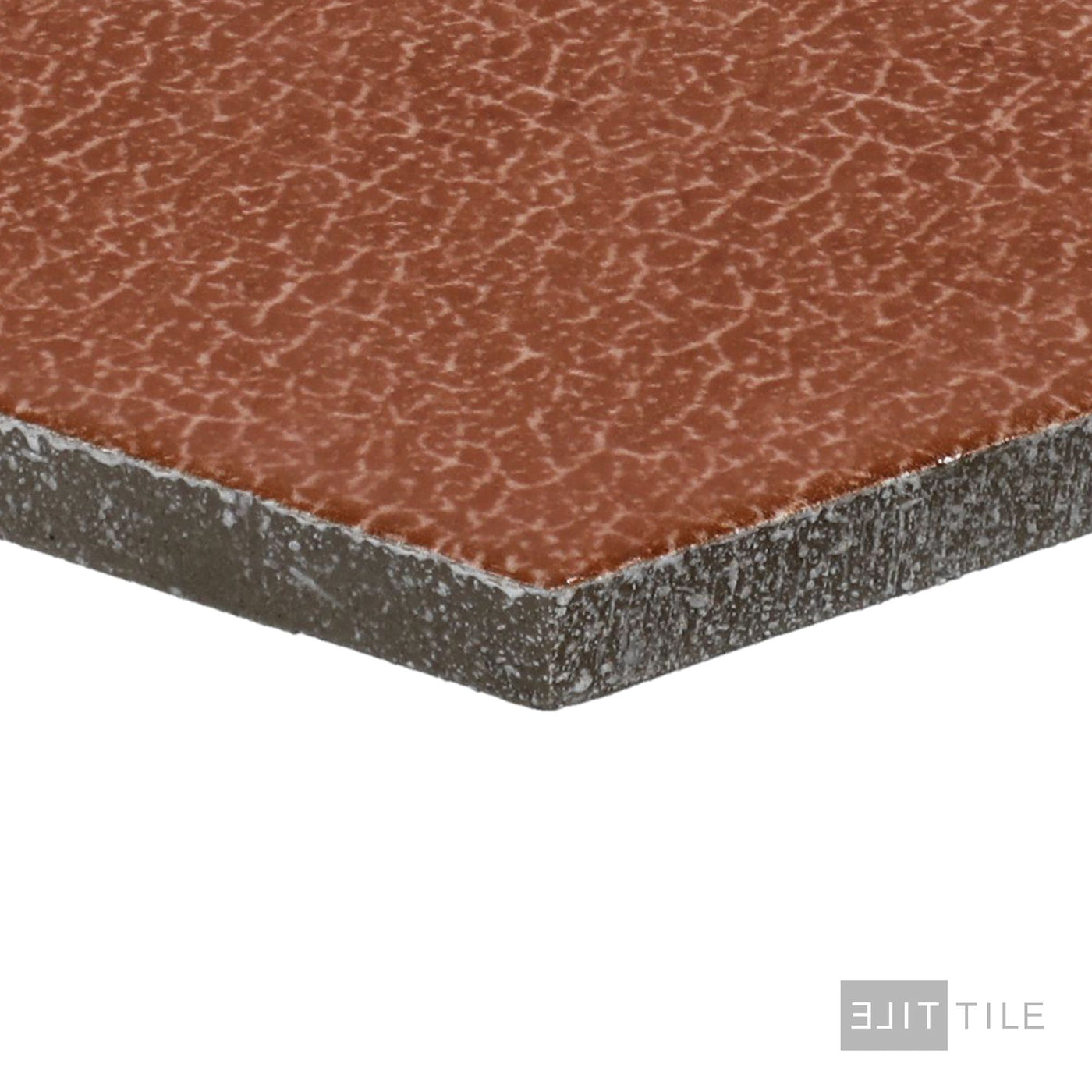 Inyo Floor Tile 8" Hex Ember Satin