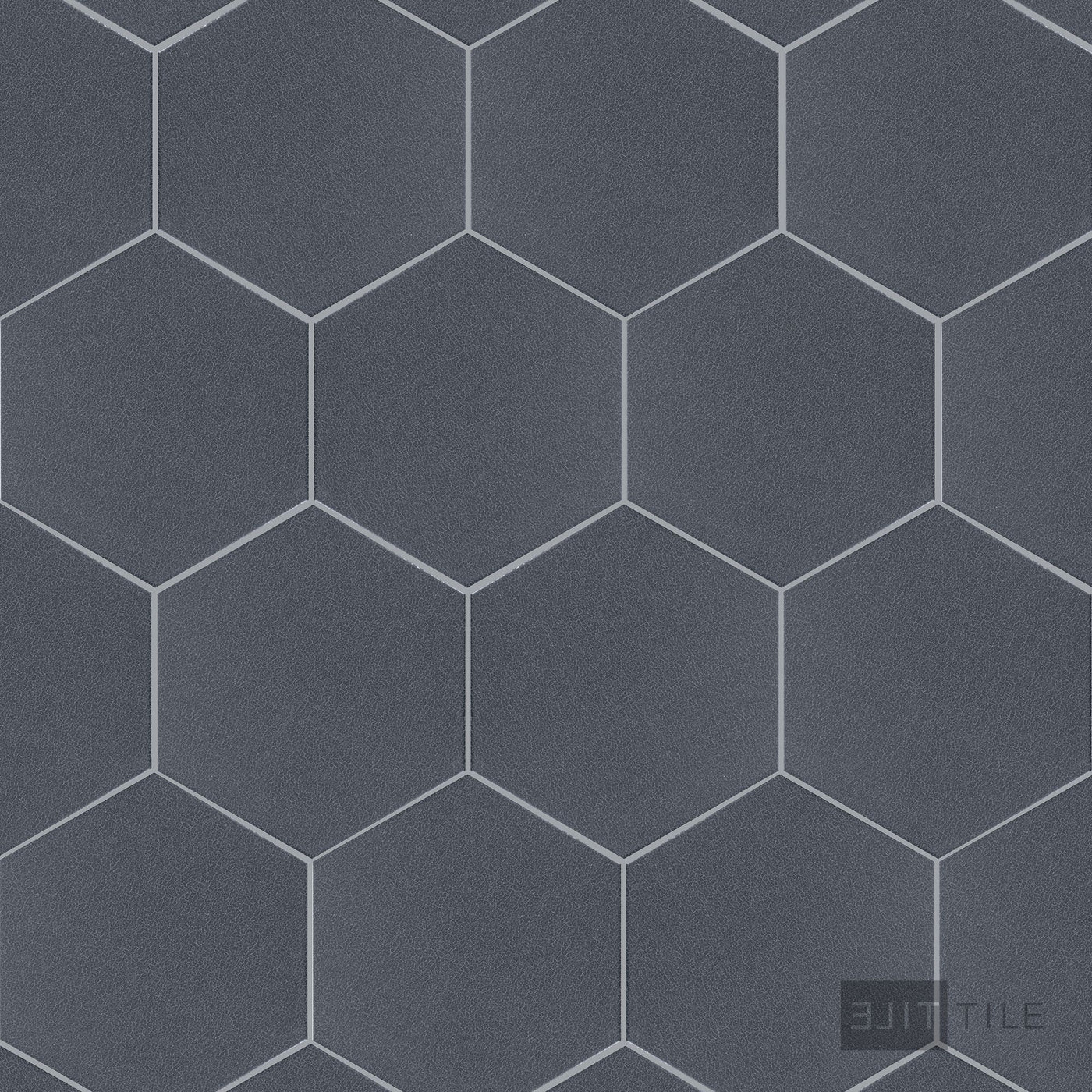 Inyo Floor Tile 8" Hex Indigo Satin