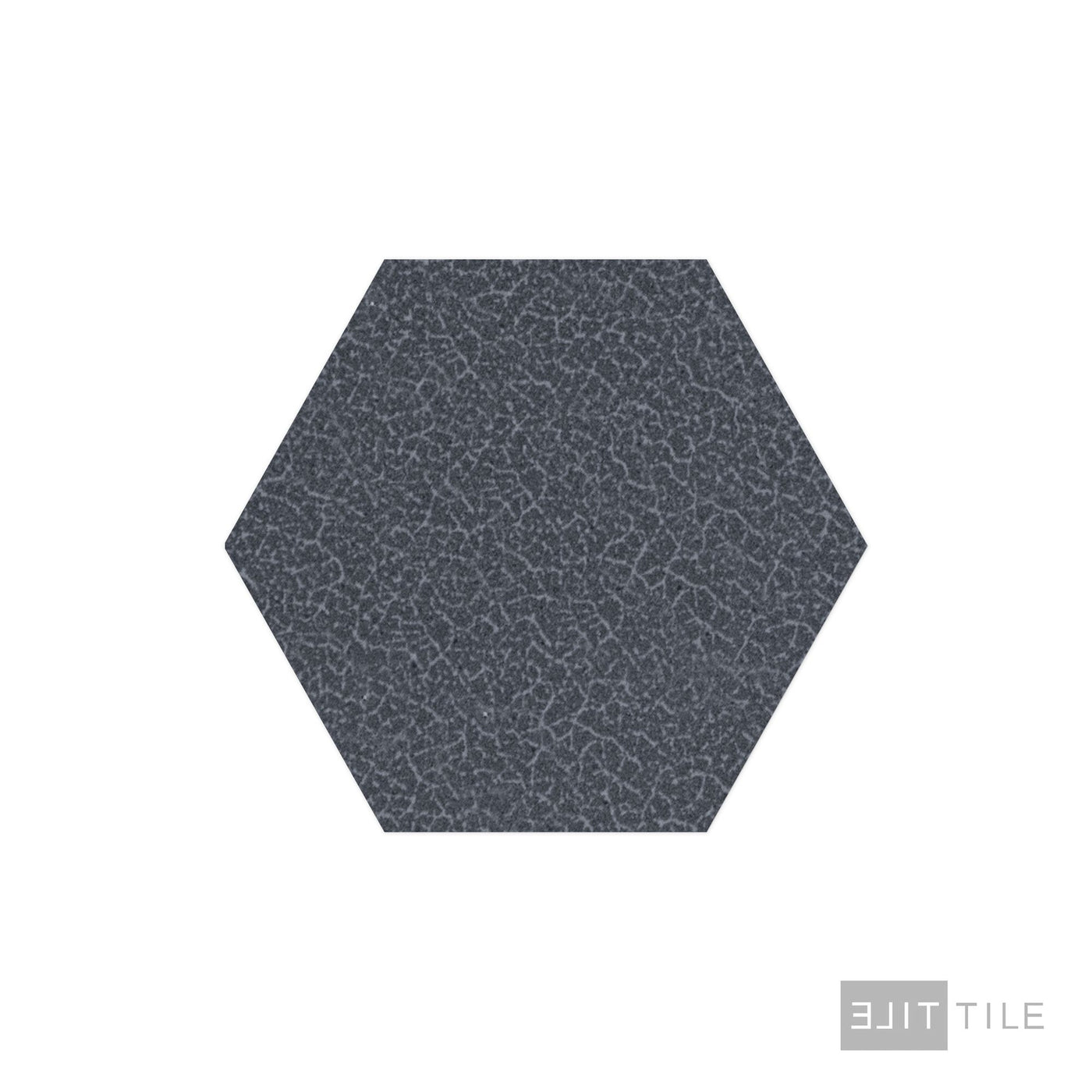 Inyo Floor Tile 8" Hex Indigo Satin