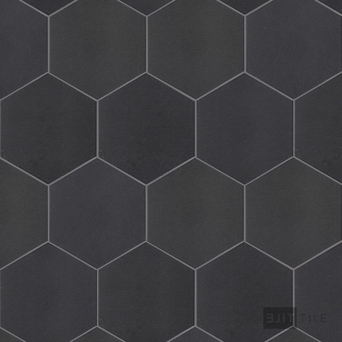 Inyo Floor Tile 8" Hex Ink Satin