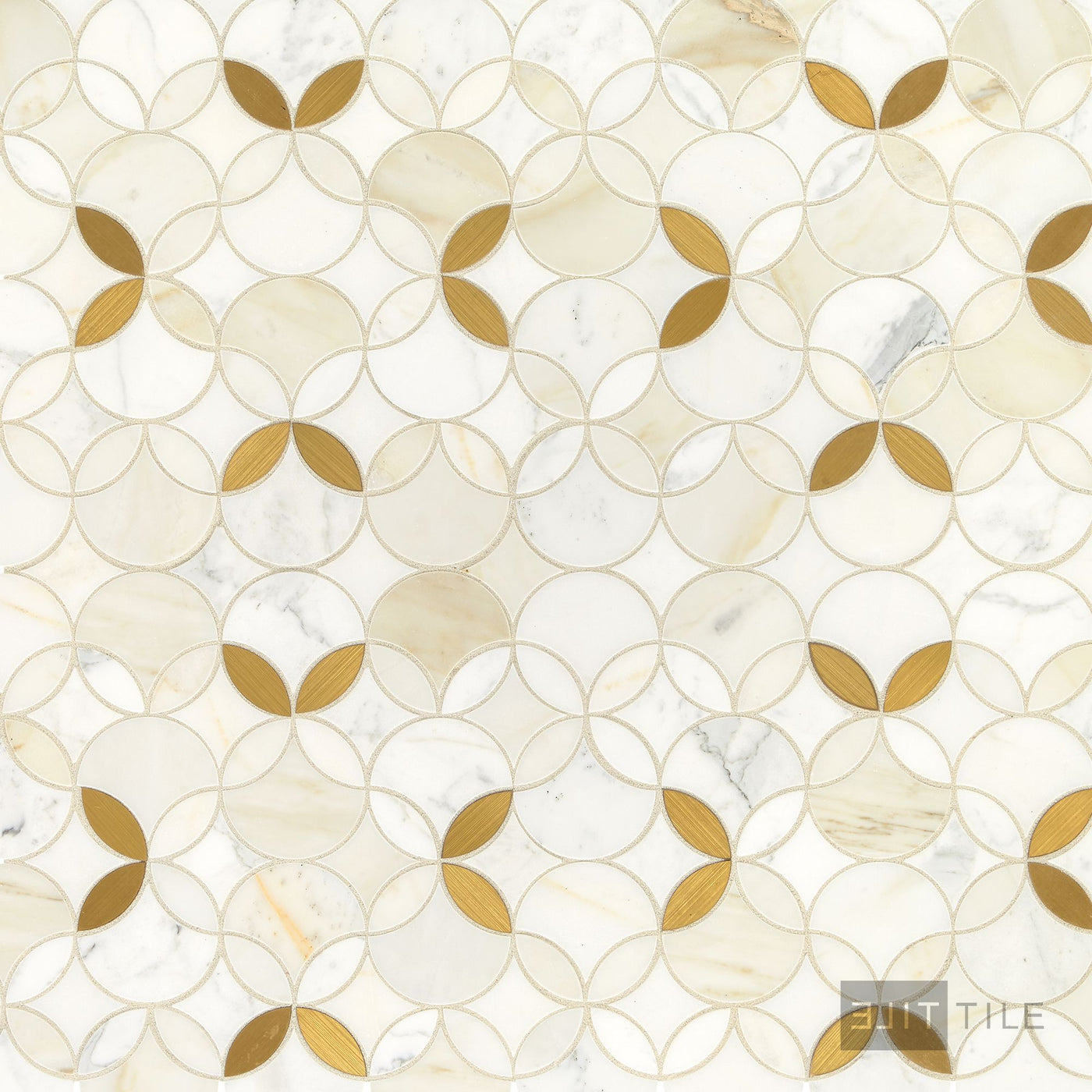 Lavaliere Natural Stone Mosaic 12X12 Calacatta Gold/ Brass Polished