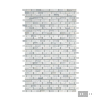 Perfit Mosaix 0.5X1 Natural Stone Mosaic 18X12 Grey Palissandro Polished