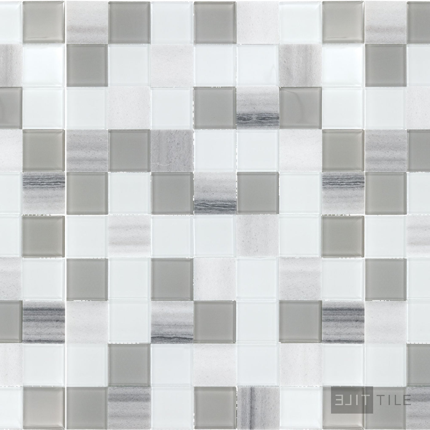 Perfit Mosaix 2X2 Natural Stone Mosaic 18X12 Marmara & Glass Polished