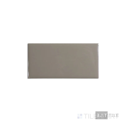 Color Wheel Ceramic Wall Tile 3X6 Architectural Gray Glossy