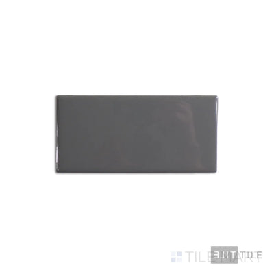 Color Wheel Ceramic Wall Tile 3X6 Suede Gray Glossy
