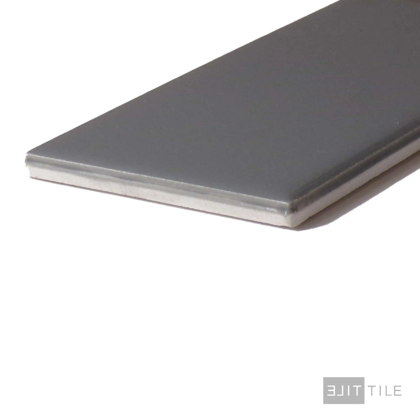Color Wheel Ceramic Wall Tile 3X6 Suede Gray Glossy