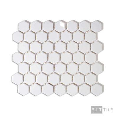 Color Wheel 1.5" Ceramic Mosaic 12X14 Arctic White Glossy