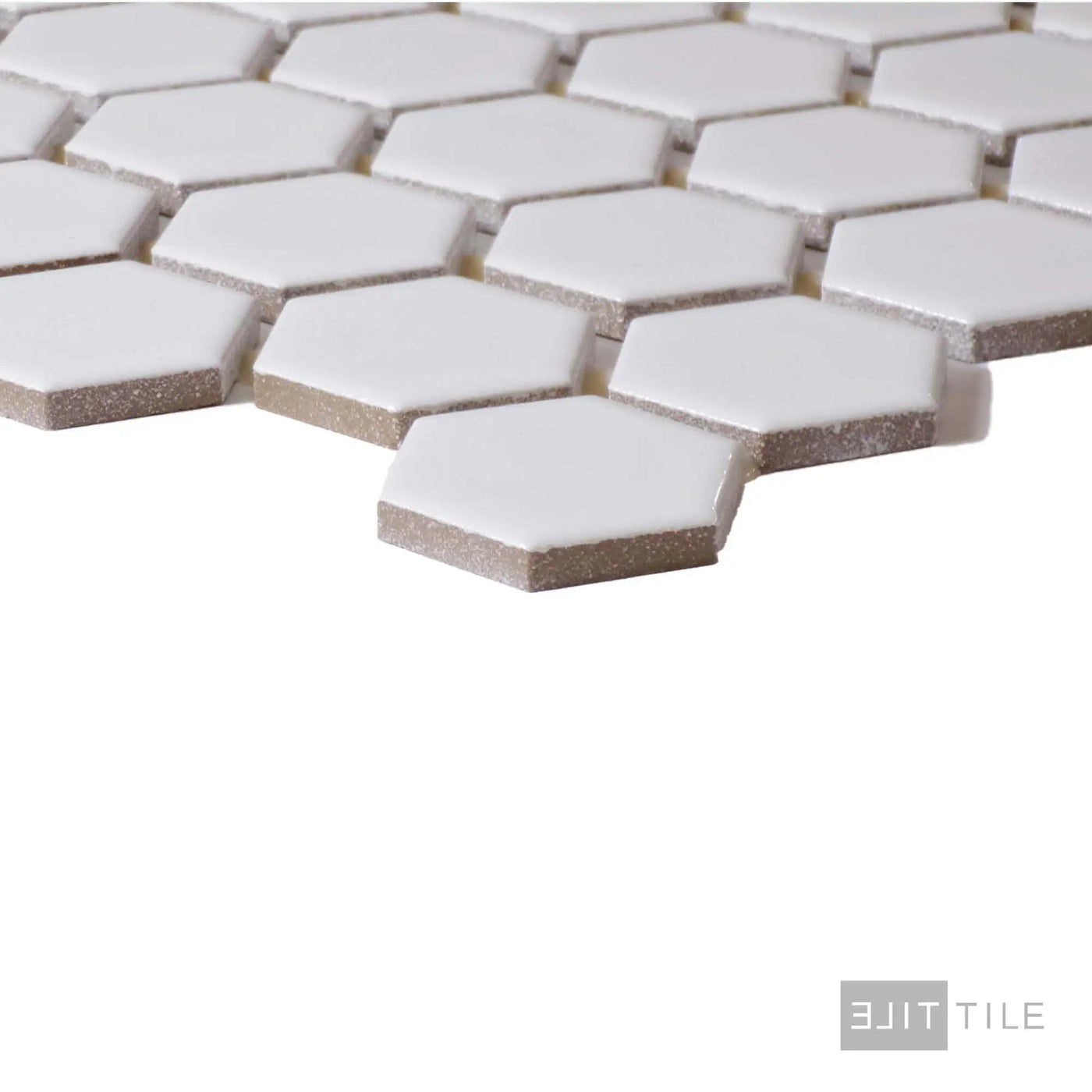 Color Wheel 1.5" Ceramic Mosaic 12X14 Arctic White Glossy
