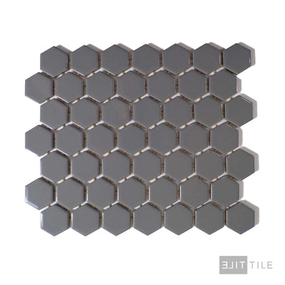 Color Wheel 1.5" Ceramic Mosaic 12X14 Suede Gray Glossy
