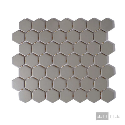 Color Wheel 1.5" Ceramic Mosaic 12X14 Architectural Gray Matte