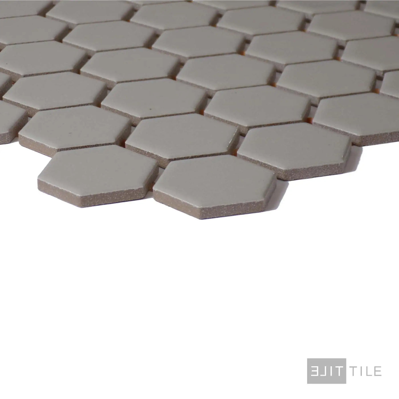 Color Wheel 1.5" Ceramic Mosaic 12X14 Architectural Gray Matte