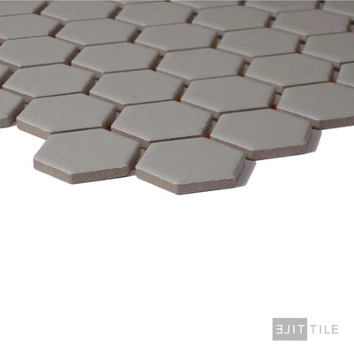Color Wheel 1.5" Ceramic Mosaic 12X14 Architectural Gray Matte