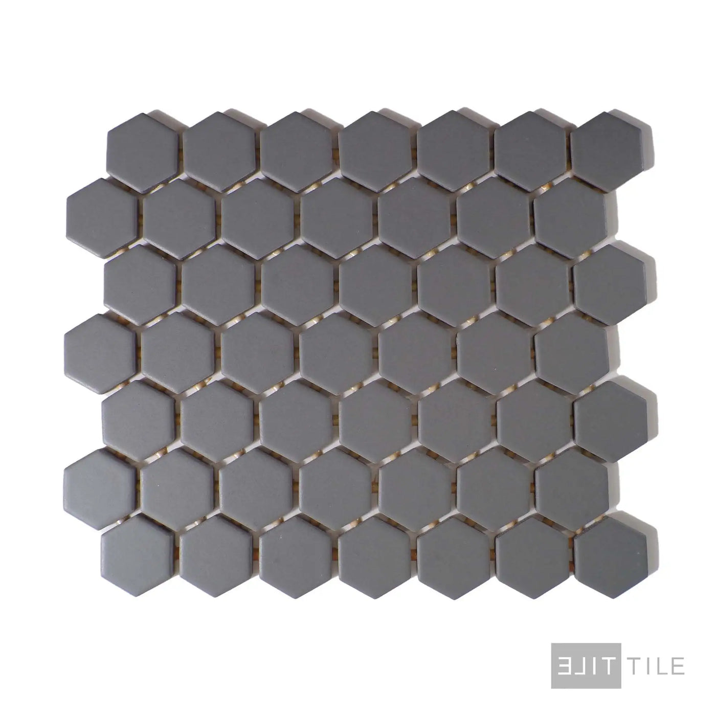 Color Wheel 1.5" Ceramic Mosaic 12X14 Suede Gray Matte