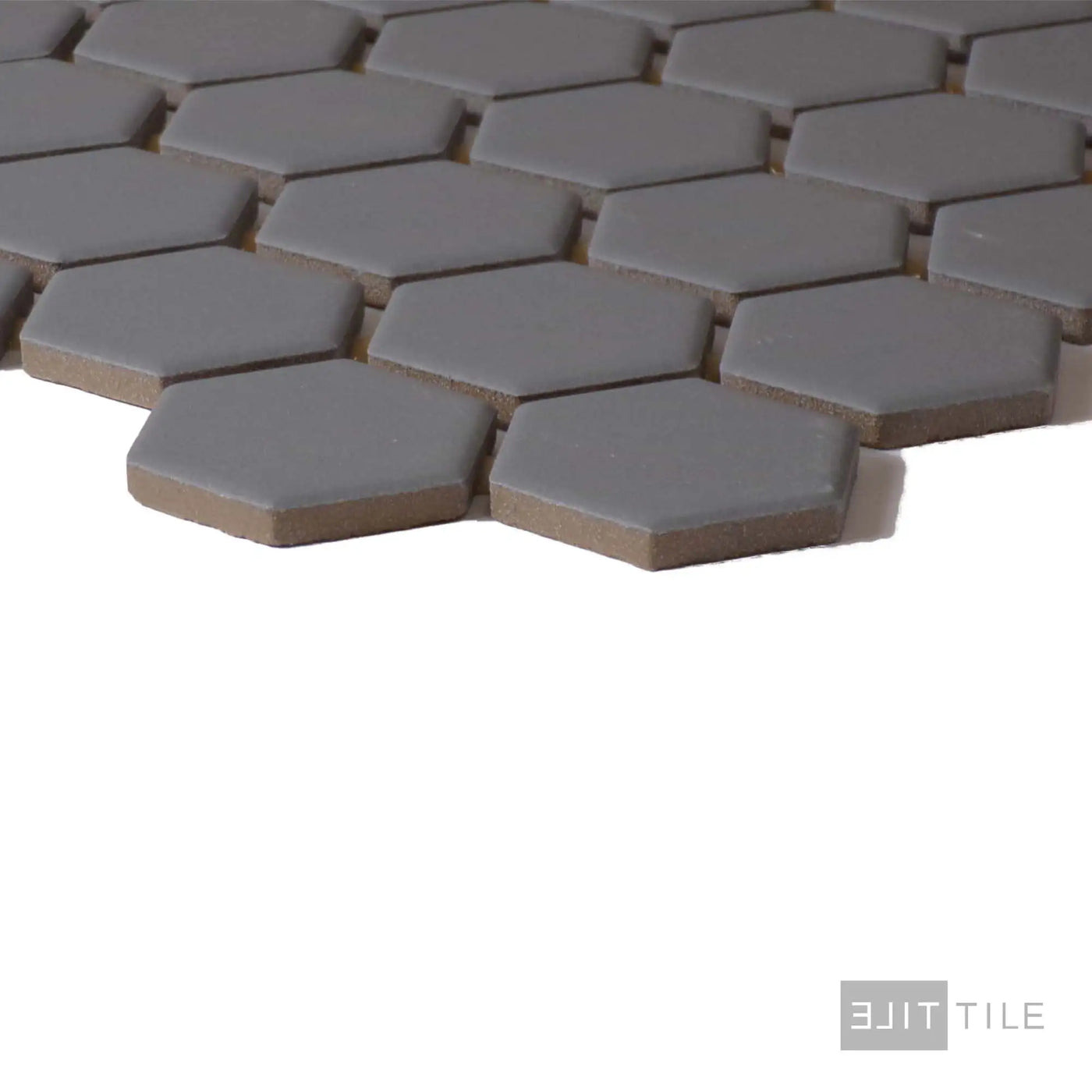 Color Wheel 1.5" Ceramic Mosaic 12X14 Suede Gray Matte