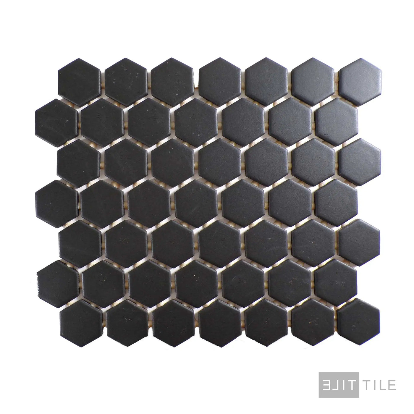 Color Wheel 1.5" Ceramic Mosaic 12X14 Black Matte