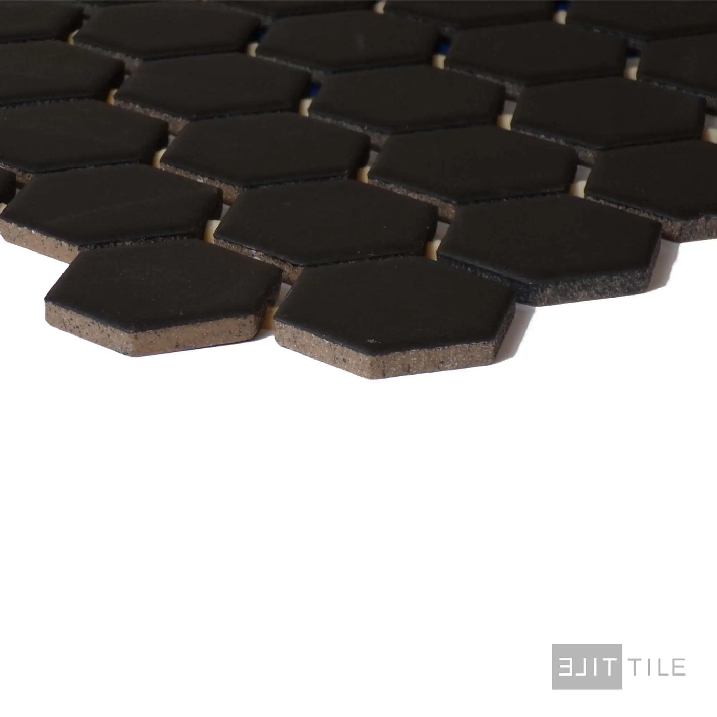 Color Wheel 1.5" Ceramic Mosaic 12X14 Black Matte