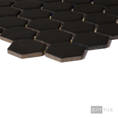 Color Wheel 1.5" Ceramic Mosaic 12X14 Black Matte