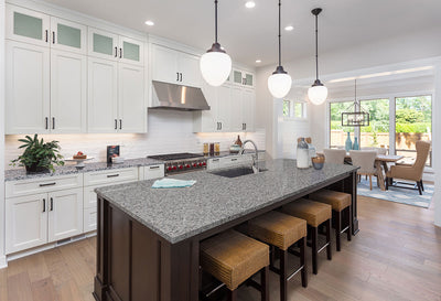 BLACK & WHITE PRE-FAB SQ 2X9 BLANCO TAUPE POLISHED