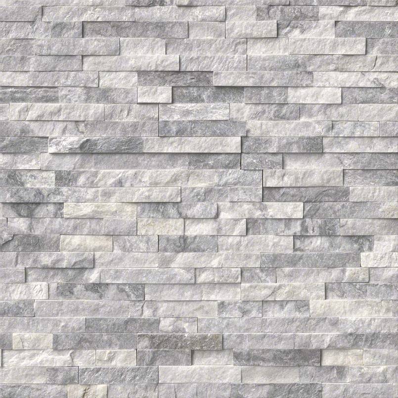 Rockmount Marble Stacked Stone Panel 6X24 Gray Splitface