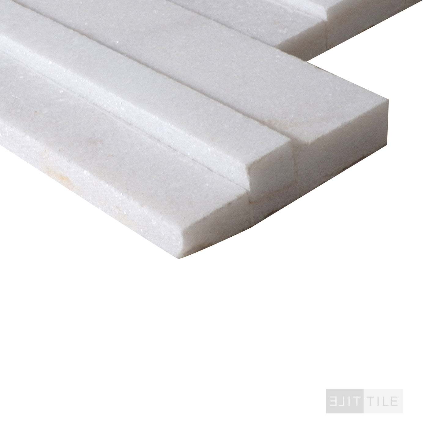 Rockmount 3D Marble Ledger Panel 6X24 White Honed