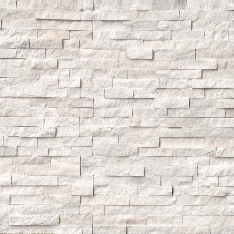 Rockmount Marble Ledger Panel 6X24 White Splitface