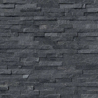 Rockmount Quartzite Stacked Stone Panel 6X24 Coal Canyon Splitface