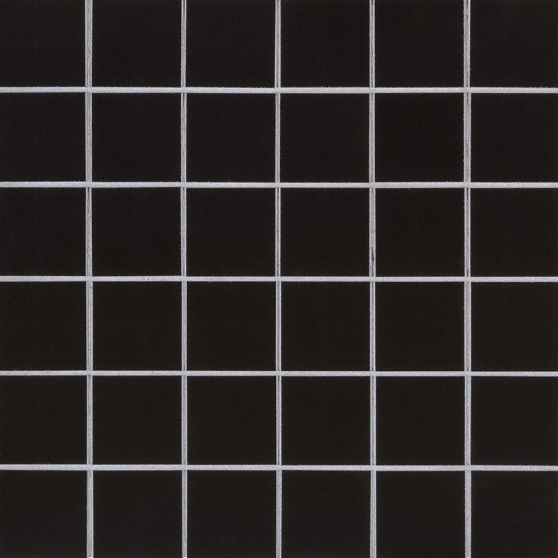 Domino 2X2 Porcelain Mosaic 12X12 Black Glossy