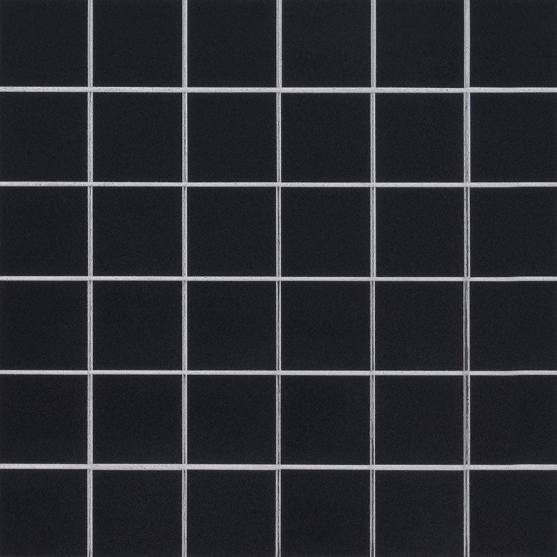 Domino 2X2 Porcelain Mosaic 12X12 Black Matte