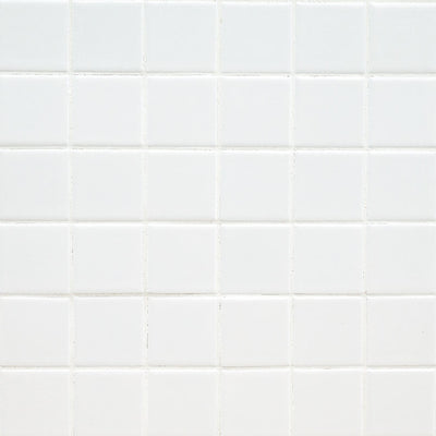 Domino 2X2 Porcelain Mosaic 12X12 White Glossy