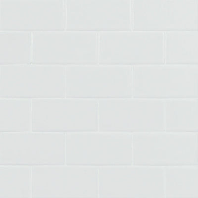 Domino 2X4 Porcelain Mosaic 12X12 White Matte