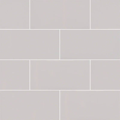 Domino Porcelain Subway Tile 3X6 Gray Glossy