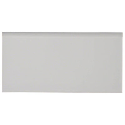 Domino Bullnose Porcelain Subway Tile 3X6 Gray Glossy