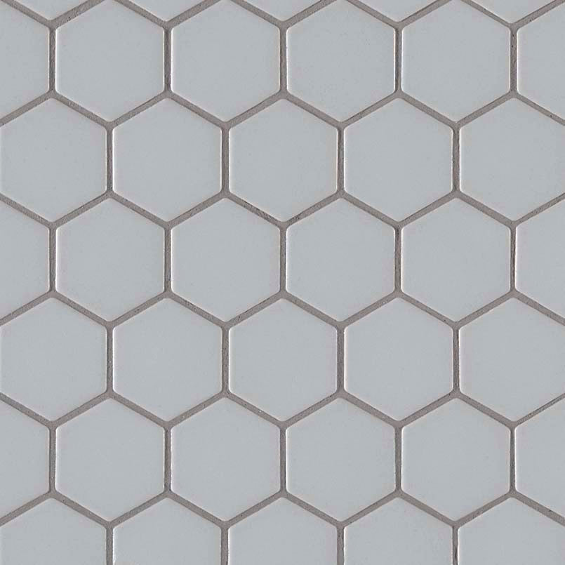 Domino 2" Hexagon Porcelain Mosaic Misc. Gray Matte