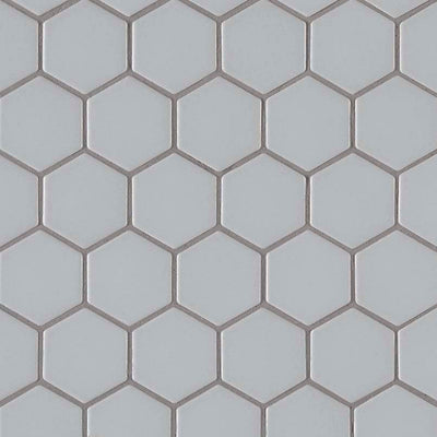 Domino 2" Hexagon Porcelain Mosaic Misc. Gray Matte