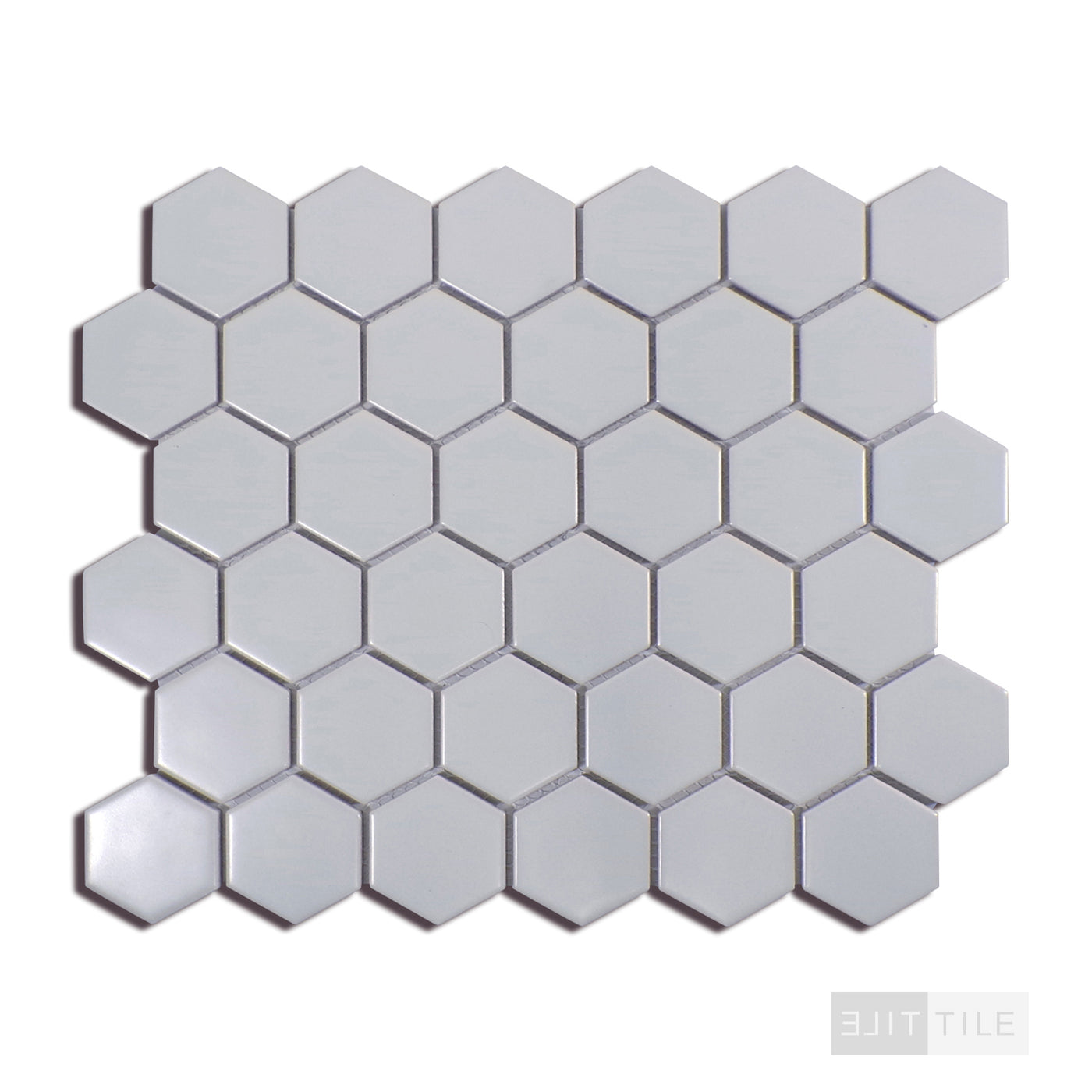 Domino 2" Hexagon Porcelain Mosaic Misc. Gray Matte