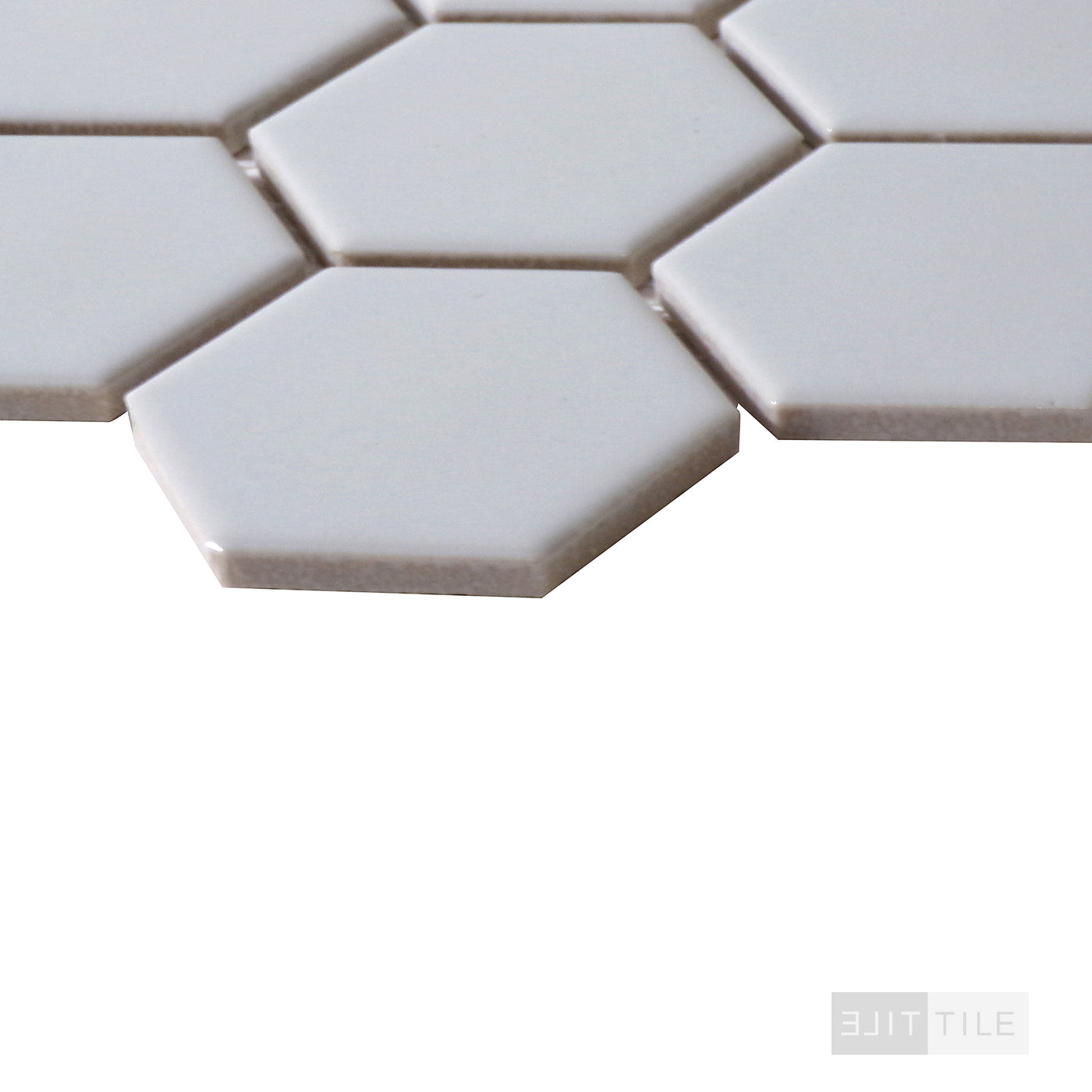 Domino 2" Hexagon Porcelain Mosaic Misc. Gray Matte