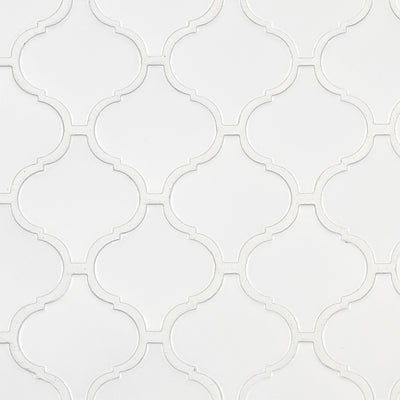 Domino Arabesque Porcelain Mosaic Misc. White Matte