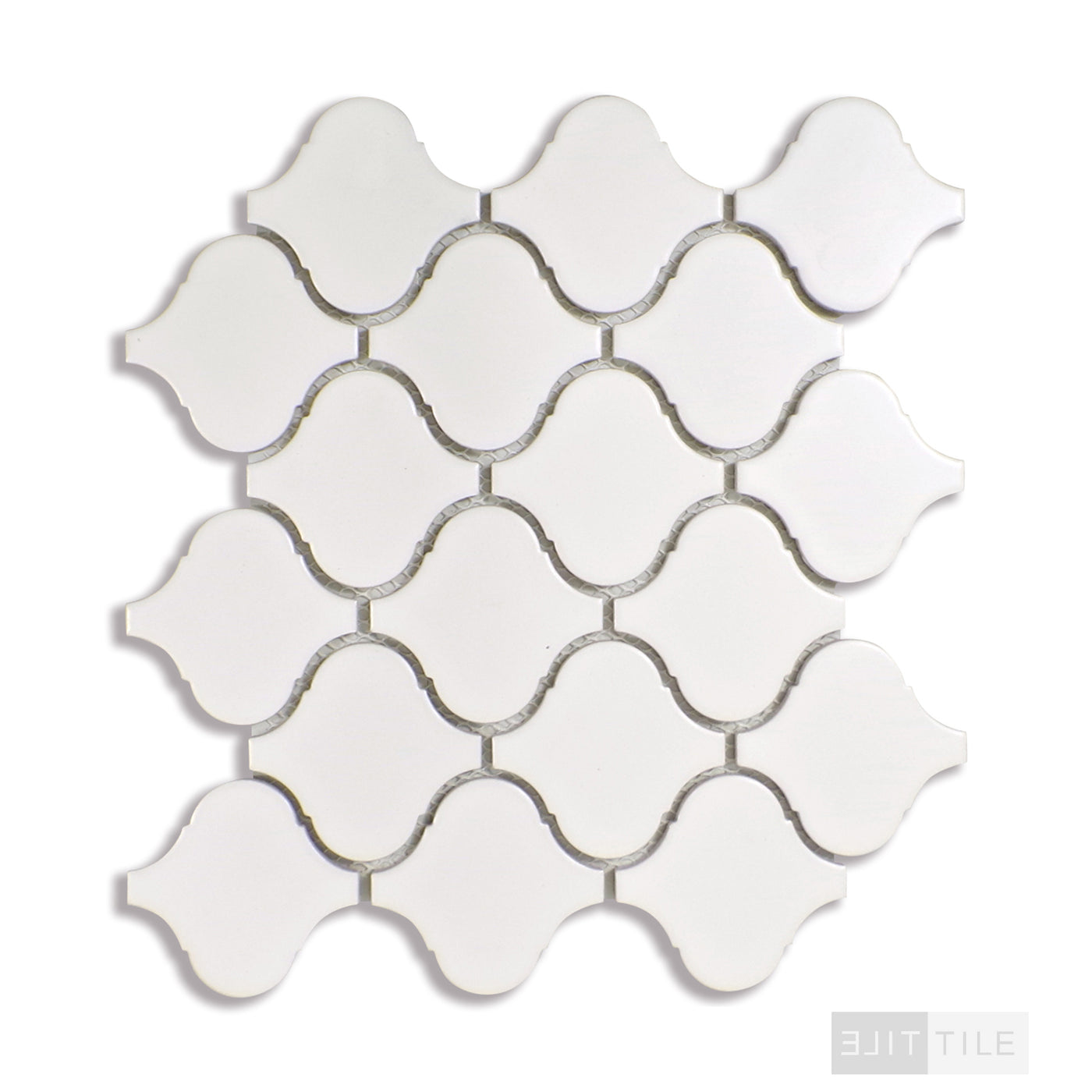 Domino Arabesque Porcelain Mosaic Misc. White Matte