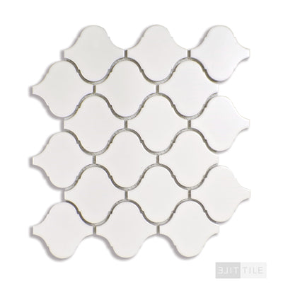 Domino Arabesque Porcelain Mosaic Misc. White Matte