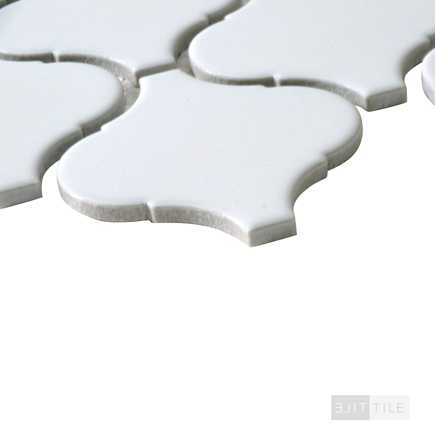 Domino Arabesque Porcelain Mosaic Misc. White Matte