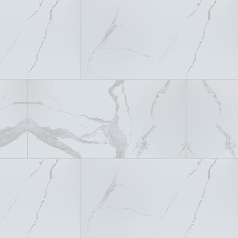 Eden Porcelain Field Tile 12X24 Statuary Polished